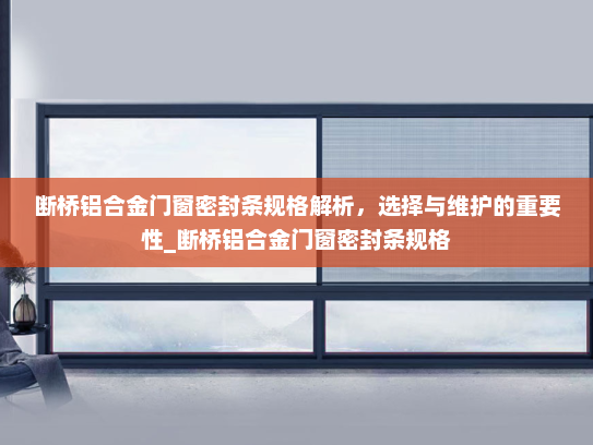 断桥铝合金门窗密封条规格解析，选择与维护的重要性_断桥铝合金门窗密封条规格