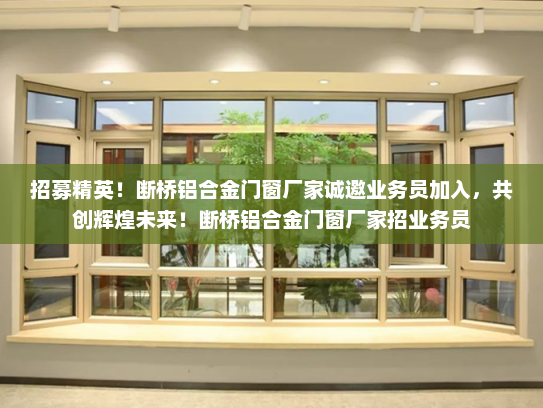 招募精英！断桥铝合金门窗厂家诚邀业务员加入，共创辉煌未来！断桥铝合金门窗厂家招业务员